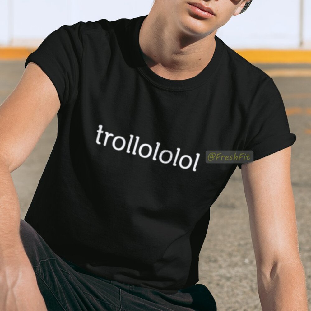 🆕Trollololol Black T-Shirt Graphic Tee